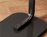 Small C Shaped Walnut End Table for Spaces