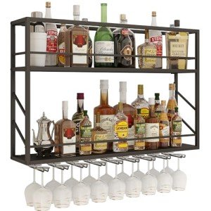 Woskar 2-Tier Wall Mounted Wine Rack