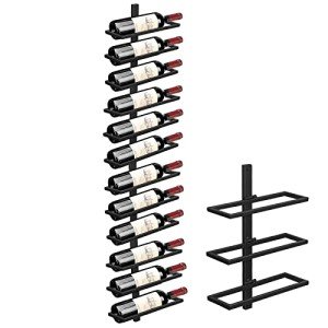 4-Piece Wall Mounted Wine Rack for 12 Bottles