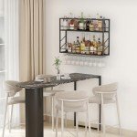 Woskar 2-Tier Wall Mounted Wine Rack