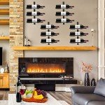 4-Piece Wall Mounted Wine Rack for 12 Bottles