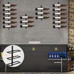 4-Piece Wall Mounted Wine Rack for 12 Bottles