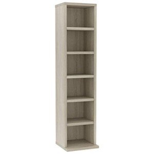 Sonoma Oak CD Cabinet with 6 Open Compartments
