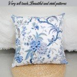Set of 2 Blue Birds Velvet Cushion Covers