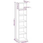 Brown Oak Cube Bookshelf with 6 Compartments