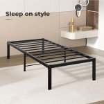 Levede 40cm Metal Bed Frame with Storage Space