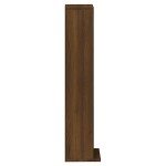 Brown Oak Cube Bookshelf with 6 Compartments