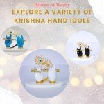 Gold Plated Lord Krishna Idol with Flute