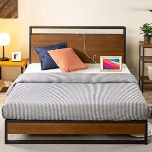 Zinus Ironline King Bed Frame with USB Hub