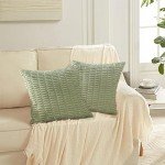 Sage Green Corduroy Cushion Covers - Set of 2