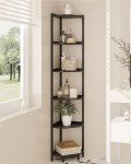 Black Corner Shelf Stand with Metal Frame