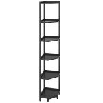 Black Corner Shelf Stand with Metal Frame