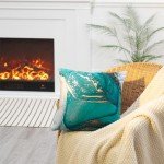 Turquoise and Gold Marble Throw Pillow Covers Set