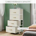 4-Drawer Fabric Dresser with Wood Top