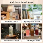 Set of 6 Mini Clear Glass Bud Vases