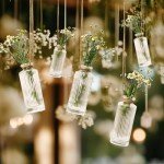 Set of 6 Mini Clear Glass Bud Vases