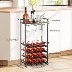 16-Bottle Freestanding Wine Rack for Home and Office