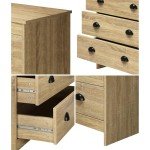 Natural Wood 6-Drawer Chest of Drawers