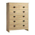 Natural Wood 6-Drawer Chest of Drawers