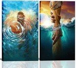 Framed Jesus Wall Art: Hand of God Decor