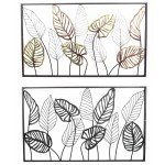 Framed Metal Leaf Wall Art for Home Decor