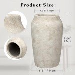 Rustic Tall Terracotta Vase for Home Decor