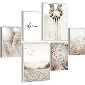 Boho Botanical Landscape Wall Art Set of 6