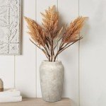 Rustic Tall Terracotta Vase for Home Decor