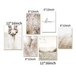 Boho Botanical Landscape Wall Art Set of 6