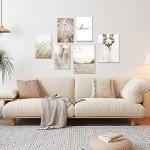 Boho Botanical Landscape Wall Art Set of 6