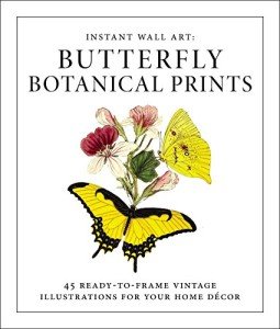 Butterfly Botanical Prints - Vintage Wall Art Set