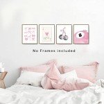 Set of 4 Trendy Pink Wall Art Prints