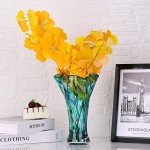 Teal Glass Vase - 9" for Floral Decor
