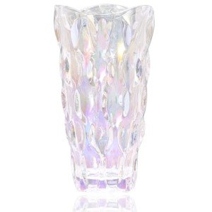 Colorful 9.5-Inch Unbreakable Glass Flower Vase