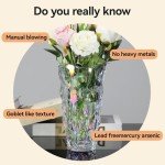Colorful 9.5-Inch Unbreakable Glass Flower Vase