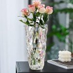 Colorful 9.5-Inch Unbreakable Glass Flower Vase