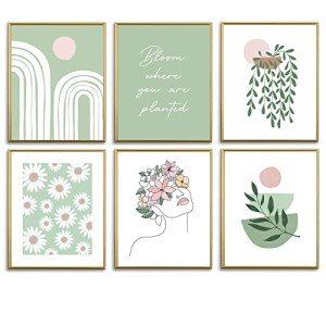Sage Green Botanical Posters for Home Decor