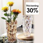 Colorful 9.5-Inch Unbreakable Glass Flower Vase