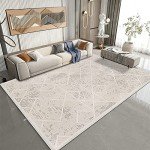Moroccan Geometric Stripe Soft Area Rug - Ivory
