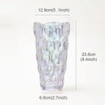 Colorful 9.5-Inch Unbreakable Glass Flower Vase