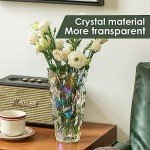 Colorful 9.5-Inch Unbreakable Glass Flower Vase