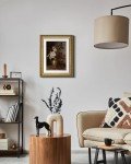 Vintage Gold Floral Wall Art for Home Decor