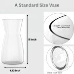 Elegant Glass Flower Vase for Rustic Home Decor