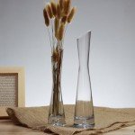 Set of 5 Clear Glass Bud Vases