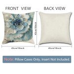 Set of 4 Flower and Bird Throw Pillow Covers