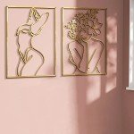 Gold Minimalist Wall Art Set of 4