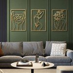 Gold Minimalist Wall Art Set of 4