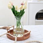8-Inch Clear Glass Vase for Home Decor
