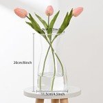 8-Inch Clear Glass Vase for Home Decor
