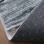 Soft Modern Black and Gold Area Rug 200x200 cm